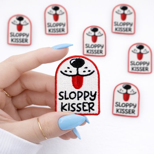 Sloppy Kisser Embroidered Dog Patch