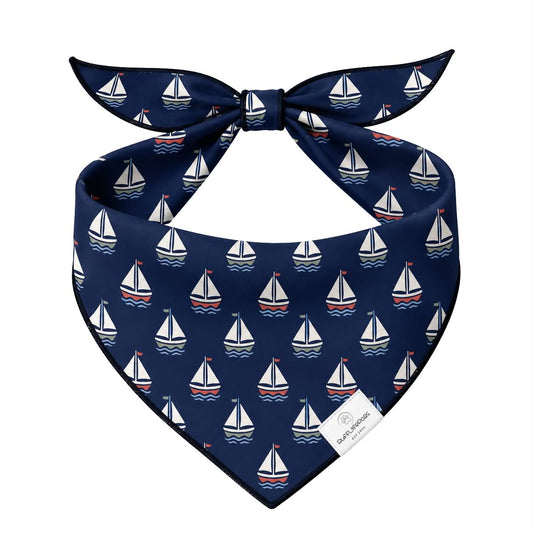 Navy Sailboats Bandana