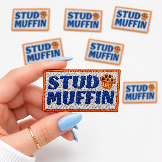 Stud Muffin Embroidered Dog Patch
