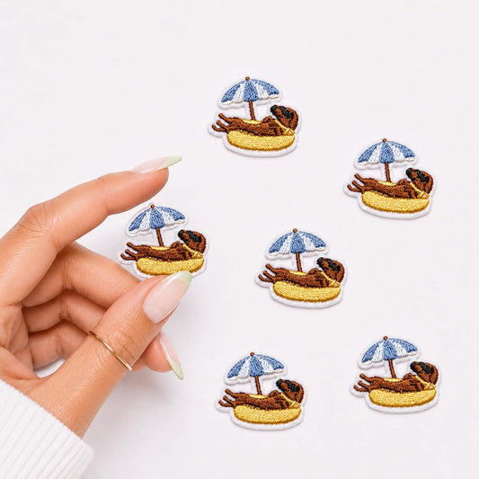 Mini Summer Weiner Dog Embroidered Patch