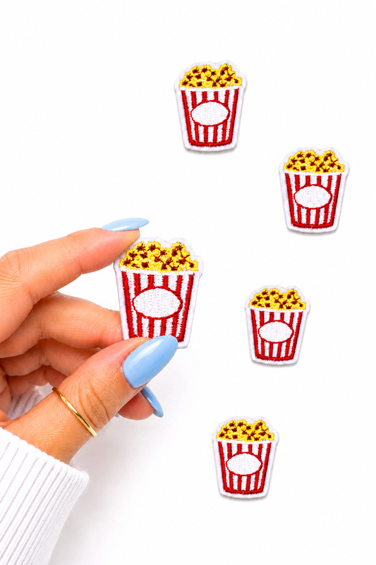 Mini Popcorn Embroidered Patch