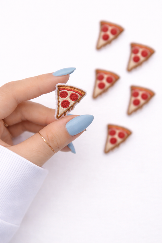 Mini Pizza Embroidered Dog Patch