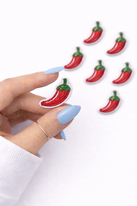 Mini Chili Pepper Embroidered Dog Patch