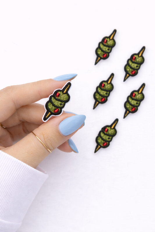 Mini Olives Embroidered Dog Patch