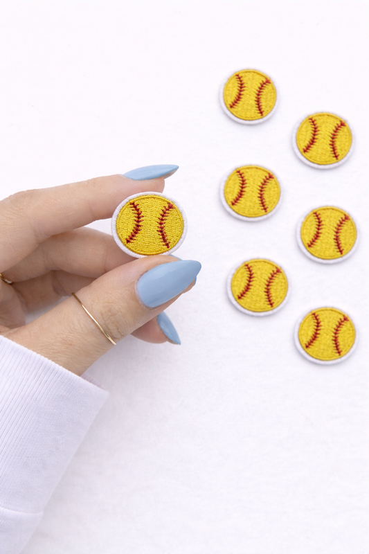 Mini Softball Embroidered Dog Patch