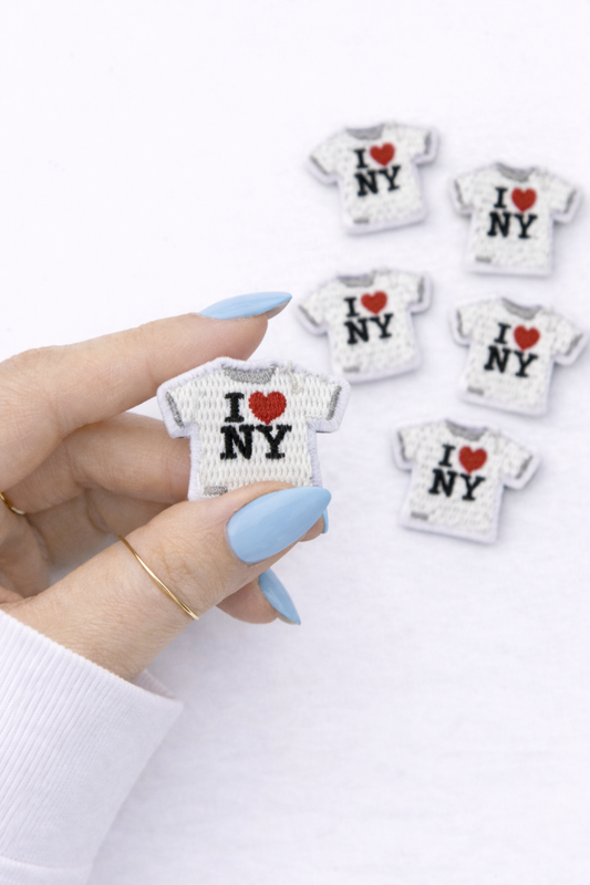 Mini I Love New York T-shirt Embroidered Dog Patch