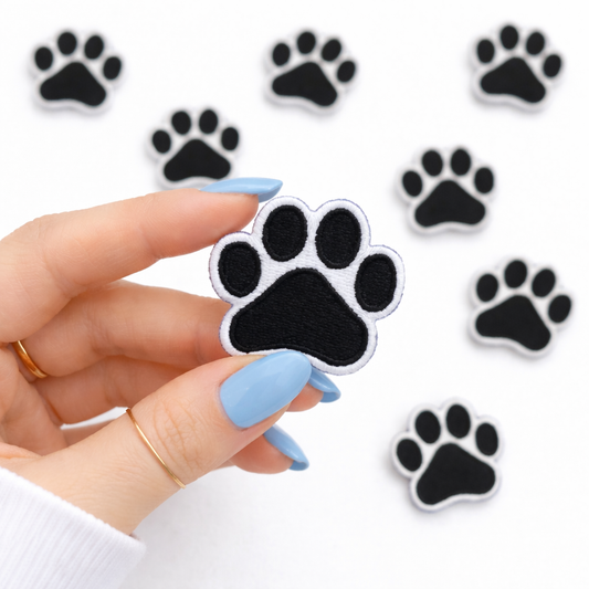 Dog Paw Embroidered Dog Patch