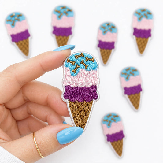 Ice Cream Embroidered Dog Patch