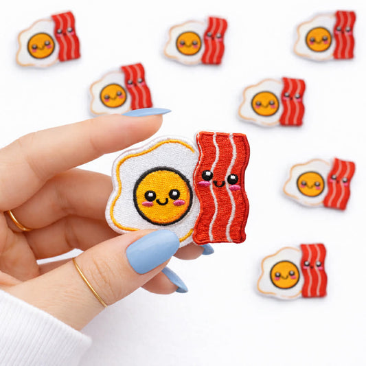 Eggs and Bacon Embroidered Dog Patch